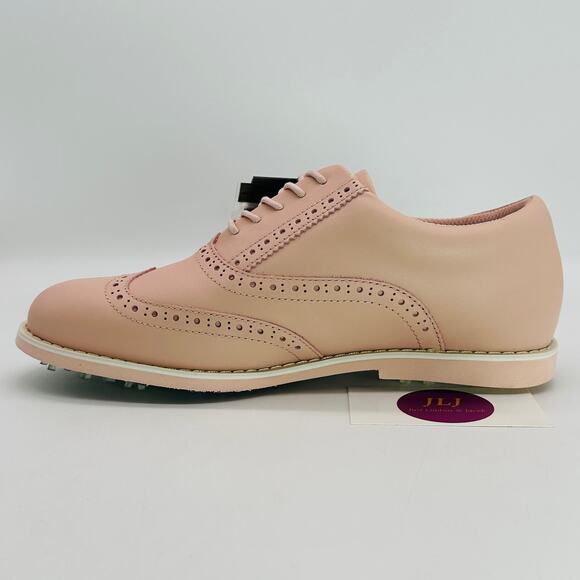 G/Fore Women's Brogue Gallivanter Blush Leather Golf Shoes G4LS22EF08 Size 9 - Picture 7 of 10